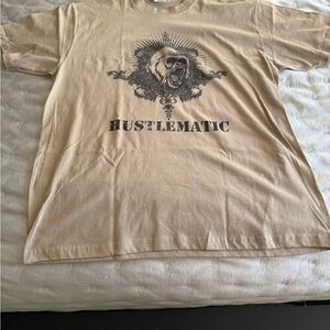 NWOT Tan Graphic Tee for Men